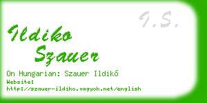 ildiko szauer business card